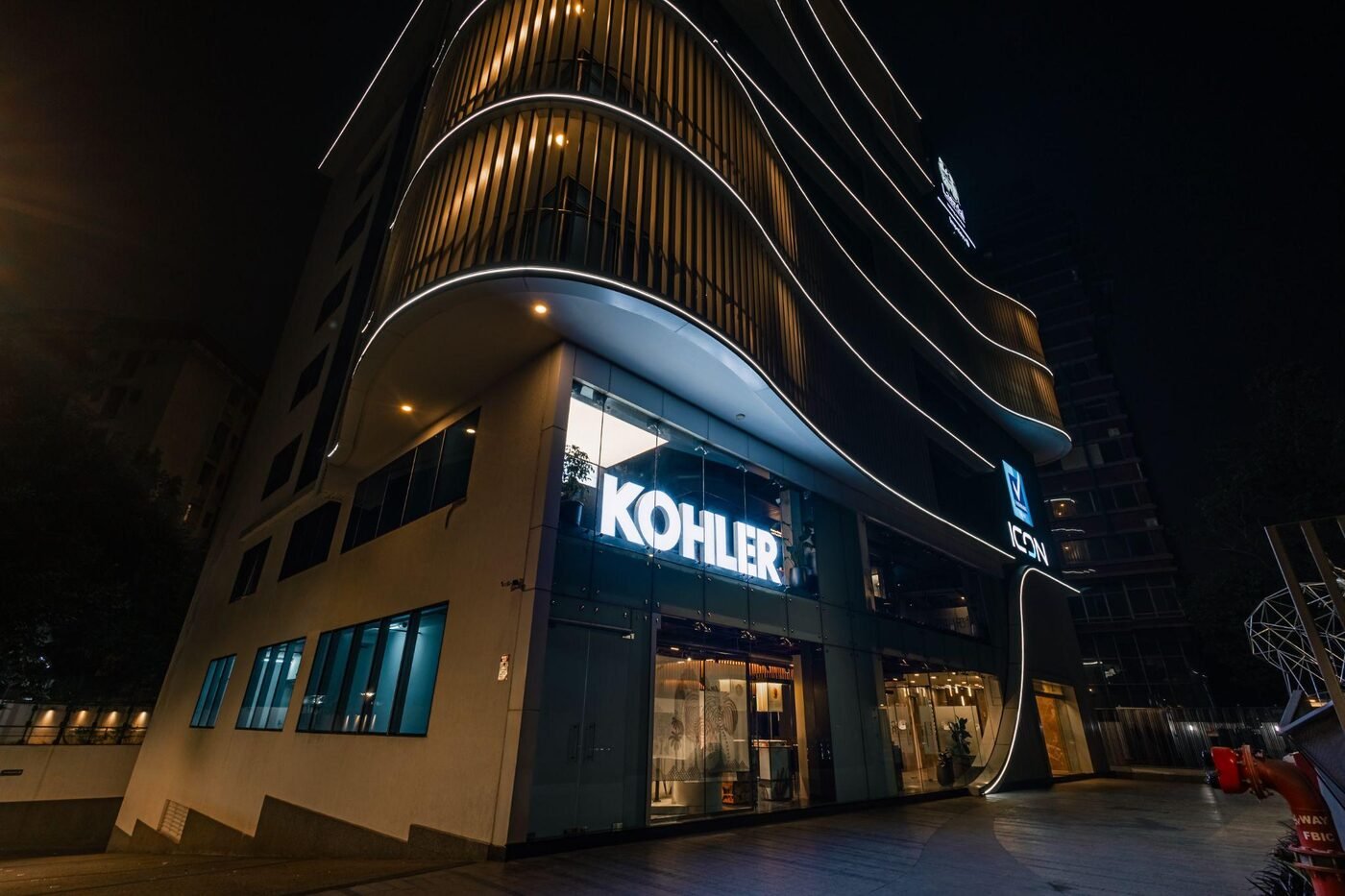 Kohler Experience Centre spiral staircase display