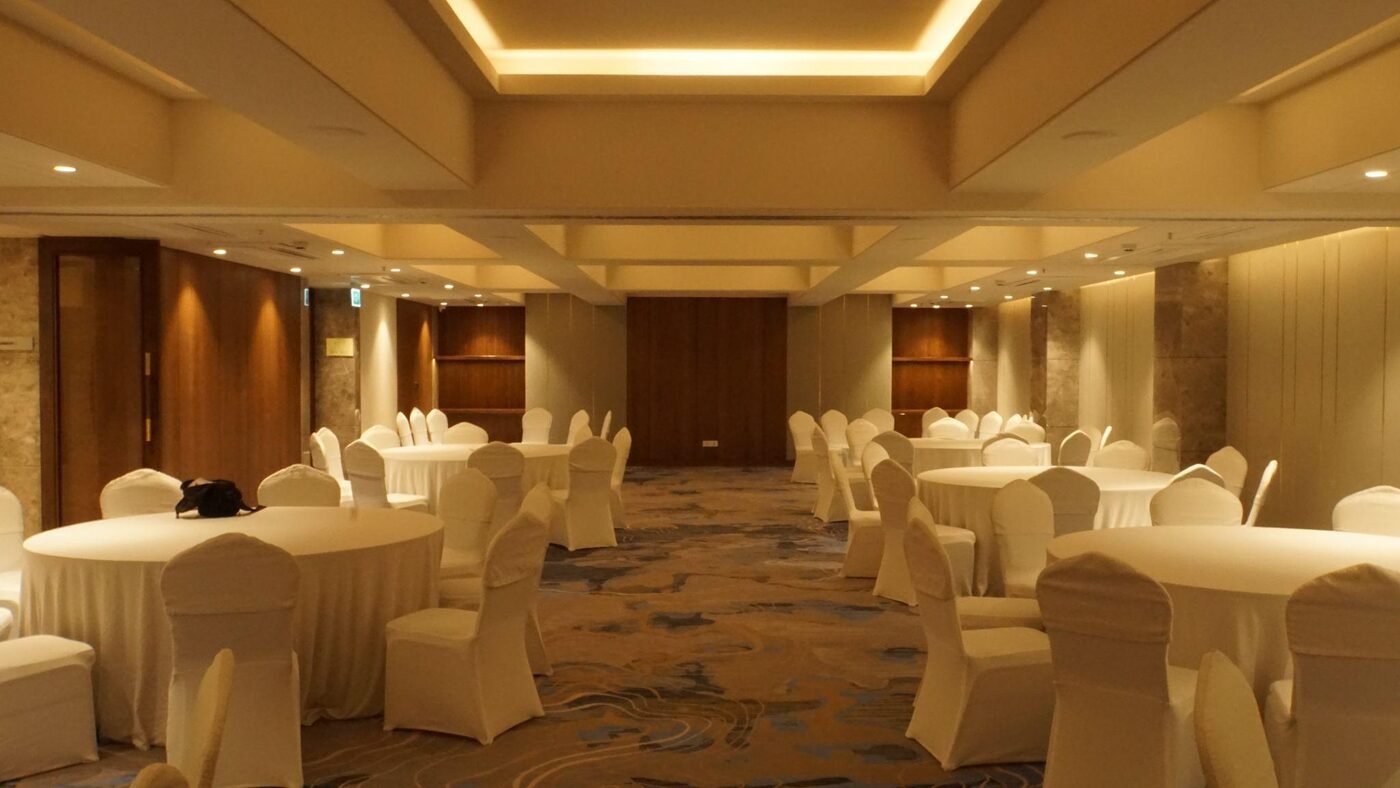Taj Vivanta banquet hall set for an event
